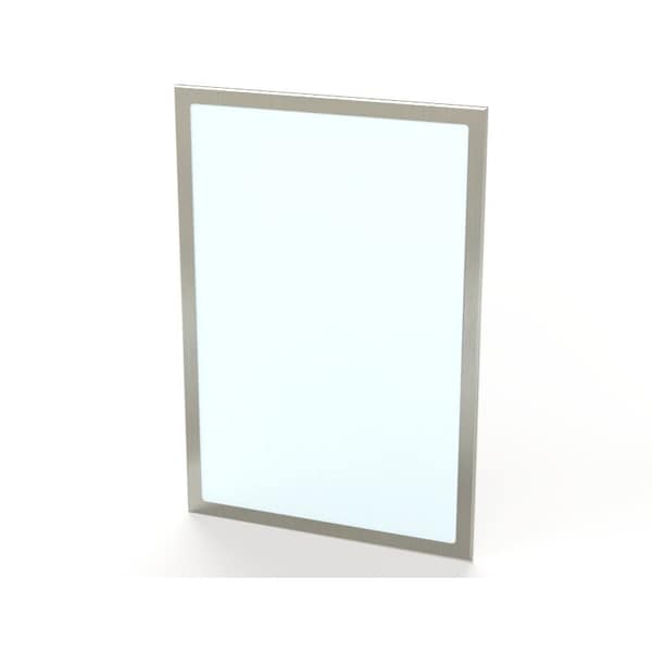 Window, 31-1/2 in. H x 21-1/2 in. W x 0.38 in. L, 304 Stainless Steel, Polycarbonate